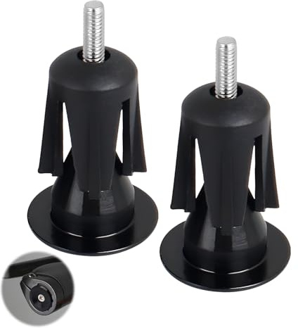 SquishyWorld Embouts Universels pour Guidon de Vélo, 23.5mm Bouchon Guidon Velo noirs, Bouchons d'Extrémité de Poignées de Vélo En aluminium pour la plupart des vélo de Route et VTT Accessoires