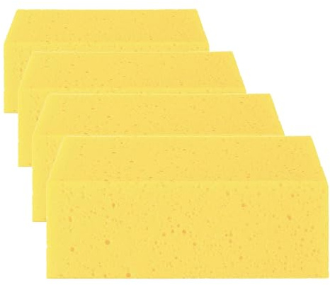 D.RECT Esponja Multiusos - Esponja para Automóviles, Esponja Coche 163x115x70mm, Esponja de Lavado para Autos, Cuidado del Auto, Pintura, Rines, Limpieza - Esponjas doméstica (Paquete de 4)