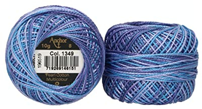 Anchor Perla Multicolor, Espesor: 8, Longitud: 10G, Longitud: 82M 1349 Hilos De Bordar