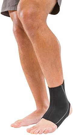 MUELLER Sports Medicine Neoprene Ankle Support Sleeve, Ankle Pain Relief Support for Men and Women, Ideal for Sprains, Strains, Arthritis, Black, Medium