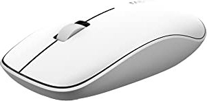 Rapoo M200 Silent kabellose Maus wireless Mouse 1300 DPI Sensor 12 Monate Batterielaufzeit leise Tasten ergonomisch für Links- und Rechtshänder PC & Mac - weiß, Kompakt