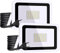 MIWATT LED Strahler Außen 2 Stücke, 50W LED Fluter, Superhell 4000LM Außenstrahler 6000K Kaltweiß IP68 Wasserfest Aussenstrahler, Aussenlampe für Hinterhof, Auffahrt, Türen, Garage, Flur, Garten