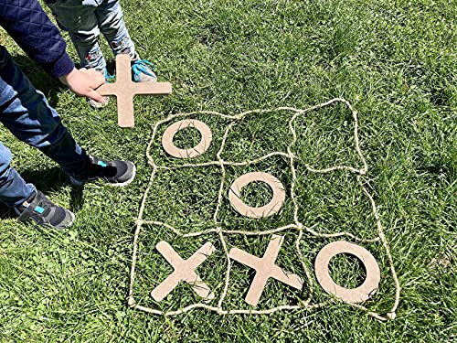 XXL Holz TIC TAC Toe Spiel X und O Kinderspiel für Indoor & Outdoor Party-Spiel