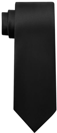 KOOELLE Men's Ties Solid Pure Color Plain Neckties Formal Black Ties For Men