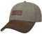 Rustic Cotton Cap mit UV-Schutz Herren - One-Size (55-61 cm) - Aus 100% Baumwolle - Größenverstellbar - Schirm aus Leder - Mit Strapback-Verschluss - Markenpatch - Sommer/Winter Oliv One Size