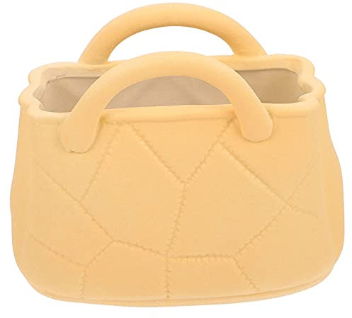 IMIKEYA Keramikvase Handtaschenform Blumenvase Kreative Dekoration Pflanzendekoration Zuhause Büro Hochwertige Keramik Blumenbehälter Schreibtischdekoration