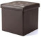 CMY Pouffe Footstool Folding Ottoman Storage Box Faux Leather Foot Rest Stool Toy Chest Shoe Bench Dressing Table Chair with Lids for Living Room