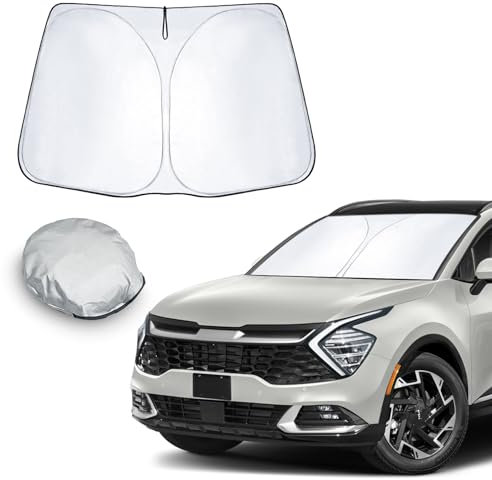 CDEFG Compatible con Kia Sportage NQ5 2022-2024 2025 Parasol Coche Delantero Parabrisas Protector Plegable con Gran Pantalla Anti UV Rayos Mejor Fresco-Parasol Sportage 2025 Accesorios
