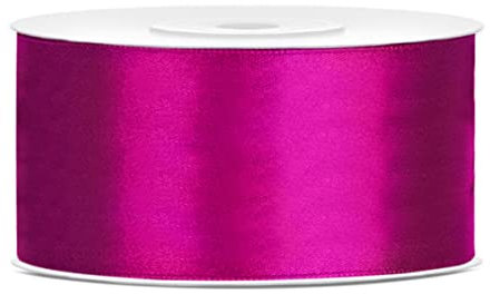 25 Meter Satinband Fuchsia 38mm Schleifenband Satin Dekoband Geschenkband Geschenkverpackung Blumenband Hochzeit Band Fuchsie 38mm