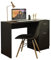 Madesa Compact Computer Desk Study Table for Small Spaces Home Office 43 Inch Student Laptop PC Writing Desks with Storage and Drawer, Ergonomic Gaming Workstation - Black