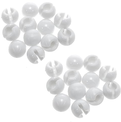 Xhziy 24 Pack White Beaded Chain Stops for 4 mm Blinds and Curtains