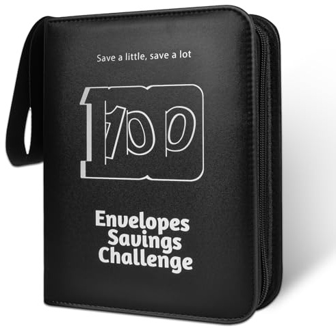 RONMONG 100 Envelope Challenge Binder, 2026 Upgrade 100 Envelopes Money Saving Challenge, Savings Challenges Book with Challenge Tracker to Save $5,050