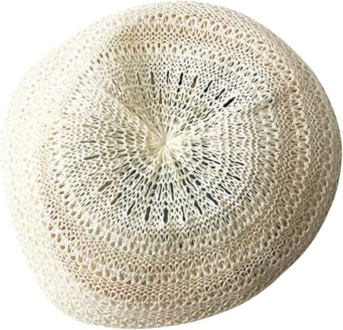 Béret de paille tissé de style français, chapeau creux pour artiste peintre pour femmes et filles, noir, Noir , taille unique