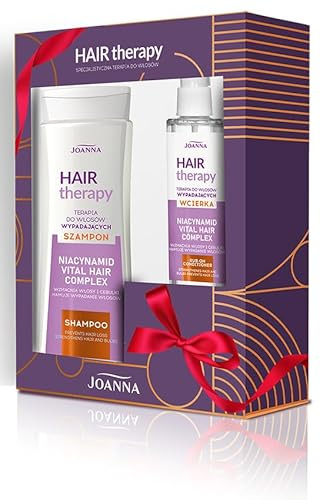 JOANNA Hair Therapy Presentset för håravfall – schampo 300 ml & hårvatten 100 ml med extrakt av svart rädisa, askhalm och nässla – presenter till kvinnor