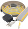 Kabelkanal Boden Selbstklebend 3 m, PVC Boden Kabelkanal Flach, Kabelkanal Fußboden, Kabelbrücke Außenbereich, für Büro, Werkstatt, Lager, Konzert (Grau) (Grau)
