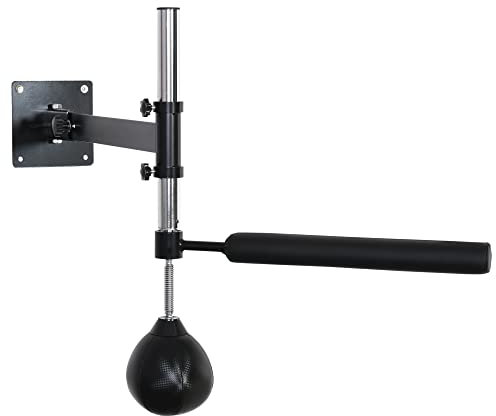 HOMCOM Wall Mount Fast-Reflexes Speed Bag Boxing, Height Adjustable Punching Bag, MMA, Martial Arts and Boxing Equipment for Training at Home