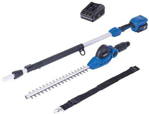 Scheppach Akku-Teleskop-Heckenschere C-PHS410-X | Schnittlänge 410 mm | max. Aststärke 16 mm | Gesamtreichweite 2,6 m | 20-Volt-IXES-Serie | mit 4Ah Akku und Ladegerät