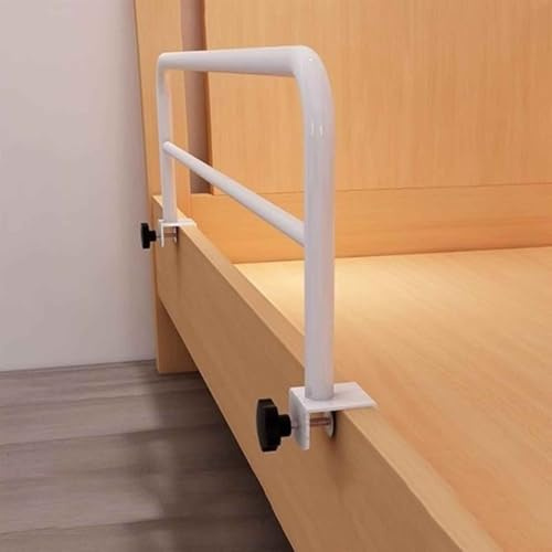 Generico Sponde da Letto Regolabili per Anziani, Barra di Sicurezza per Letto, Protezione Anticaduta, Maniglia di Supporto per Donne in Gravidanza e Persone DisabiliWhite,120 * 30cm