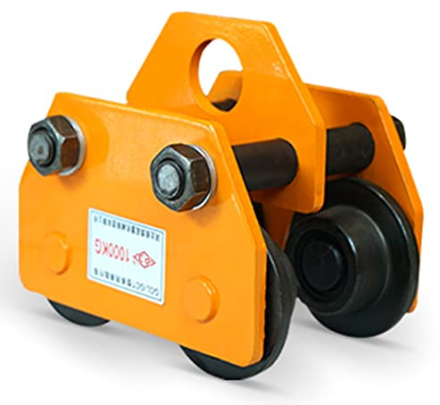 Double Wheel Beam Trolley, Adjustable Width Beam Trolley, Manual Trolley Crane Steel Trolley Crane with Double Track Rollers, Mounted On Various Beams ()