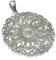 Kettenanhänger, großer Anhänger Silber, Motiv  Mandala  aus Sterling Silber filigran gearbeitet Geschenk Schmuck Damen, Schutzsymbol