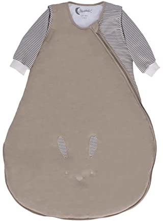 Sterntaler Baby Unisex Schlafsack Baby Schlafsack Langarm 110cm Hase Happy - Schlupfsack Baby, Pucksack Baby, Strampelsack - braun, 110cm
