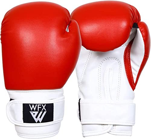 WFX Kinder-Boxhandschuhe für Kampfsport Sparring Junior-Praxishandschuhe strapazierfähiges Leder MMA-Trainingshandschuhe für Boxsäcke Schlaghandschuhe Muay Thai Kickboxen Jungen und Mädchen