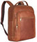 STILORD 'Floyd' Laptop-Rucksack 14-16 Zoll Leder Herren und Damen Business-Rucksack mit Laptop Fach groß ideal als Lederrucksack Arbeitsrucksack und Notebookrucksack, Farbe:Namibia - braun