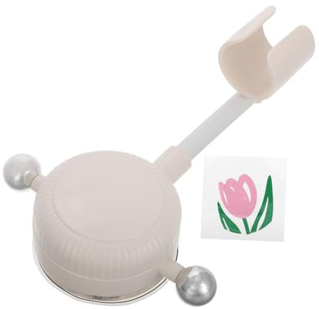 Alipis 1piezas Soporte De Ducha Ajustable Ventosa para Baño Instalación Sin Taladro Soporte Reutilizable para Cabezal De Ducha Compatible y Baños Blanco