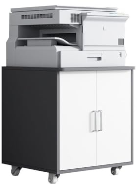 Yinj9562fg Vertical Printer Cabinet Rounded Corner Mobile Base Storage Office Small File Information Organization(Gris)
