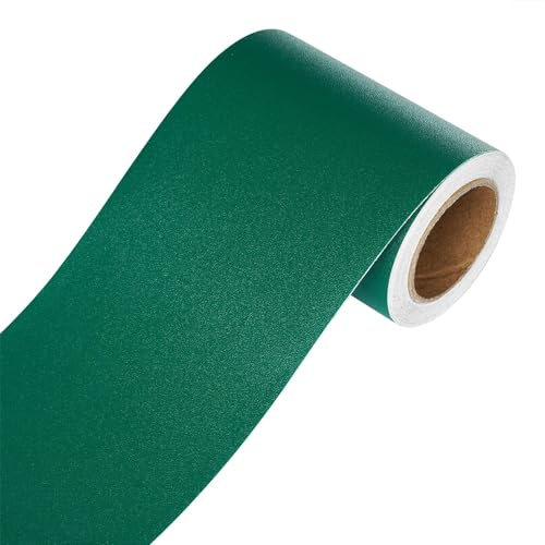 YENHOME Bordo Autoadesivo per Mobili Verde Scuro 7.6x1500cm Bordo Carta da Parati Adesiva Verde Bordi Pannelli Adesivi Muro Decorativa Plastica Vinile per Cucina Armadio Specchi Bagno