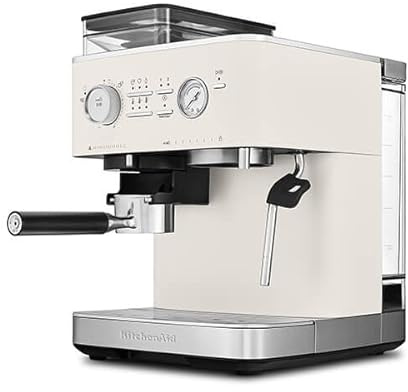 KitchenAid Semi Automatic Espresso Machine with Burr Grinder Porcelain