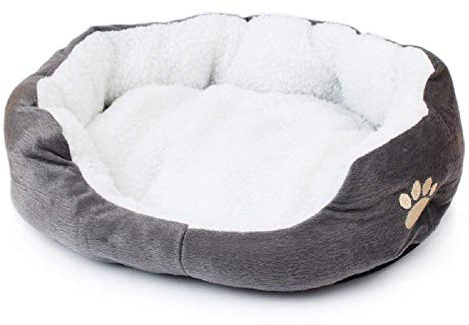 EUGU Thickened PP Cotton Kitten Bed and Dog Cave, Cat Sofa - Suitable for Pets Up to 3 Kg, Gray