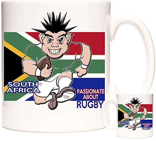 South African Rugby Mug. South Africa Passionate About Rugby.Gift for Rugby Fans. South Africa Coffee Mug. Rugby World Cup Gift Mug