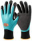COOLJOB Wasserfeste Winterhandschuhe, doppelt beschichtete Gartenhandschuhe, Kaltwetter-Arbeitshandschuhe für Außenarbeiten, Schwarz & Blau (1 Paar S)