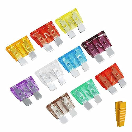 Neoreser Kfz Sicherungen, 10 Stücke Autosicherungen, Flachsicherungen Kfz, 1A-40A Standard Auto Sicherungen, Autosicherung Flachsicherung, Auto Stecksicherung