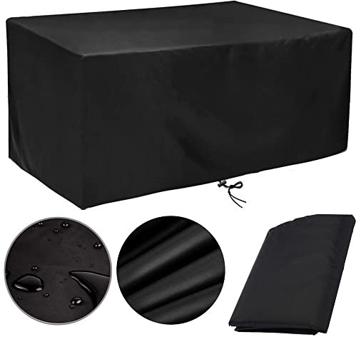Gartentisch Abdeckung 120x80, Schutzhülle Gartentisch 120x80x70cm Abdeckplane für Gartenmöbel Schutzhülle Gartenmöbel Abdeckhaube Rechteckige Wasserdicht Winddicht Anti-UV -Schwarz (120x80x70cm)