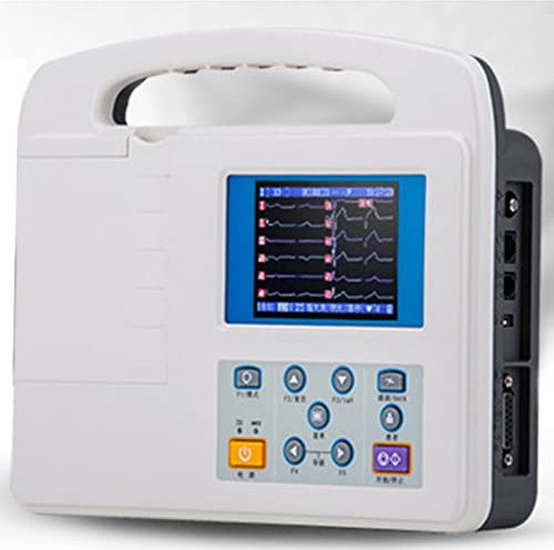 ALSUP Portable ECG/ECG Monitor,Colour LCD Digital 12 Channel 3 Channel Device with Printing Paper for Medical Oral Care Vital Sign