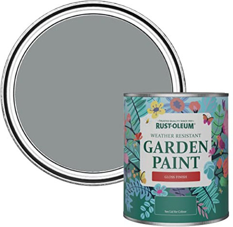 Rust-Oleum Grey Mould-Resistant Garden Paint In Gloss Finish - Mid Anthracite 750ml