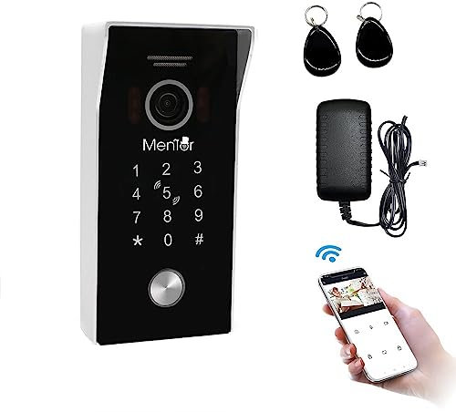 Video-Türsprechanlage, intelligentes Videotelefon, WiFi Mentor SY022, 1000 m, IP65, HD, 1,3 Mp, 3-in-1-App, Passwort, RFID-Karte, Night Vizion, Zwei-Wege-Audio, Alexa HomeKit Siri Google Assistant