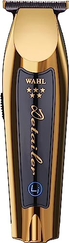 Wahl Gold Cordless Detailer Li - Mit extra breiter T-Klinge für Kantenbearbeitung und Detailarbeit - Schneidet mehr Haare schneller, Gesichtshaar-Design