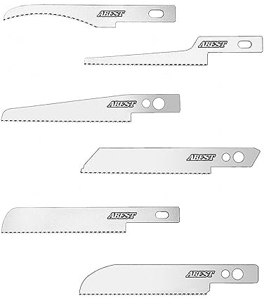 ABEST Cuchillas de sierra de mano de repuesto mini cuchillo de bricolaje Cuchillo de modelismo micro cuchillo Hojas de sierra para cortar ramas y miembros de árboles a mano (12)