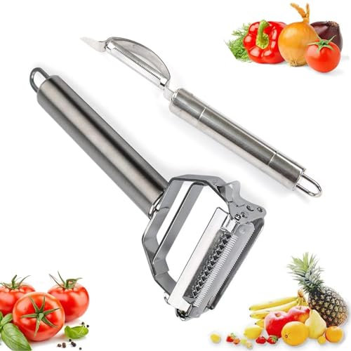 Pelapatate Professionale,Pelaverdure,Pelapatate,Pela Patate E Verdure,Pela Frutta,Pelapatate Multifunzione,Ideale per pelare patate,Carote e una varietà di frutta e verdura,2 pcs