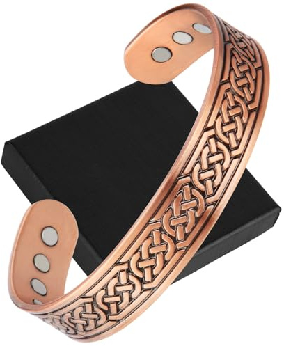 OFFCUP Braccialetti Magnetici, Unisex Braccialetti Magnetici con 12 Magneti, Bracciali Regolabili, Bracciale Massiccio Puro, per Artrite Sollievo dal Dolore