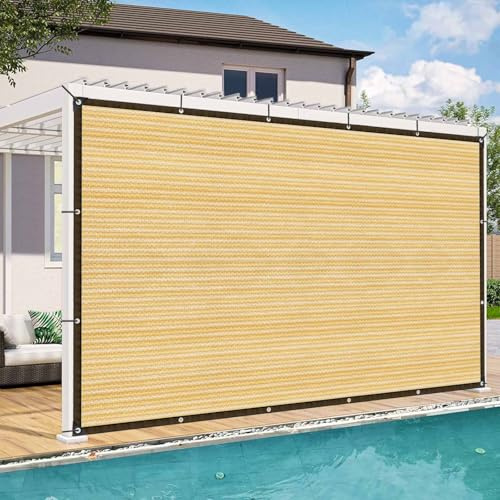 Rete ombreggiata con occhielli, 2 x 6 m, per serra, rete ombreggiata per auto, piscina, patio, balcone, piante, pollaio, allevamento bestiame
