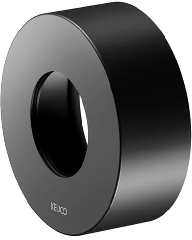 Keuco 59553370281 Extension Rosette for Concealed Thermostatic Taps, Round Rosette, Colour: Matt Black