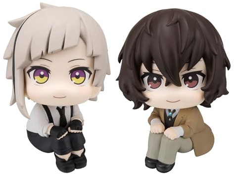 2 statuette BSD anime Dazai Osamu Action Figure Statue 10 cm Mini Look Up Figure Nakahara Chuuya Modello Scultura Desktop Decoration Regalo