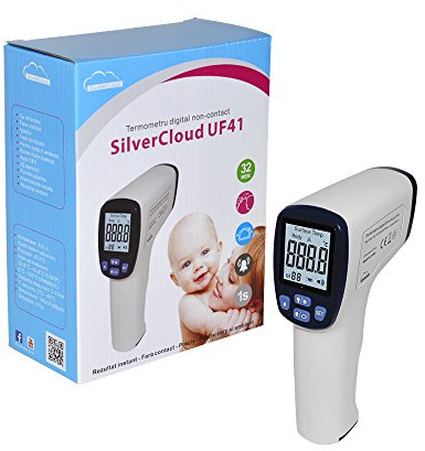 Digital Thermometer Gun Point SilverCloud UF41 Infrared Thermometer Non-Contact for Body and Surfaces