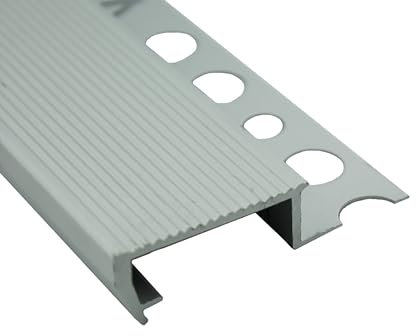 Alu Stufenprofil Fliesenschiene Profil Treppe Schiene L300cm H10mm silber