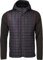 James & Nicholson Herren Men's Knitted Hybrid Jacket Jacke, Grau (Grey-Melange/Anthracite-Melange), Large