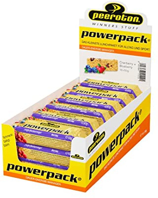 Peeroton Powerpack Riegel Berries - Energieriegel ohne Zucker - Protein Snack Mahlzeitenersatz mit langanhaltender Energieverfügbarkeit - der Haferriegel, der sättigt und stärkt - 15 x 70 g
